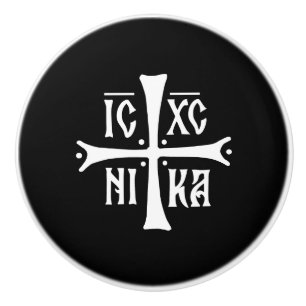 ICXCNIKA cross orthodox religion christianity symb Ceramic Knob