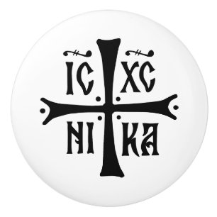 ICXCNIKA cross orthodox religion christianity symb Ceramic Knob