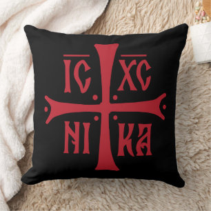 ICXCNIKA cross orthodox religion christianity symb Cushion
