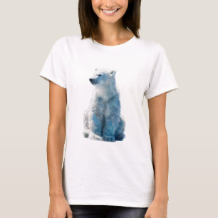 Icy Arctic Blue Polar Bear Women T-Shirt
