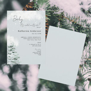 Icy Blue Baby it's Cold Outside  Invitation