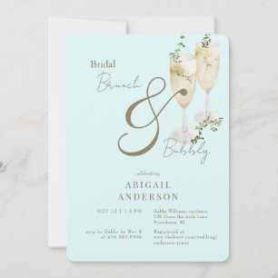 Icy Blue Bridal Brunch & Bubbly Shower  Invitation