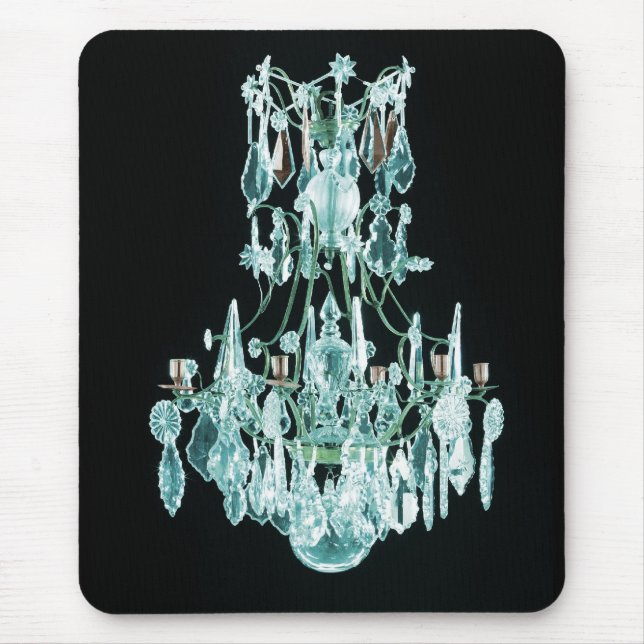Icy Blue Chandelier Mouse Pad (Front)