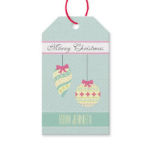 Icy Blue Graphic Polkadotted Christmas Ornaments