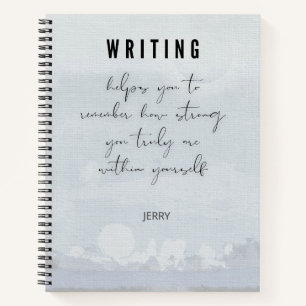 Icy Blue Journal with Name Personalization