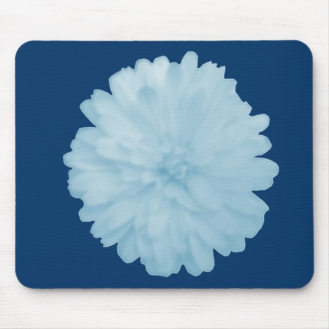 Icy Blue Marigold Mousepad (Front)