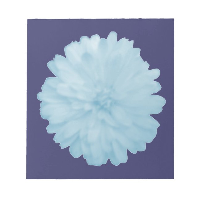 Icy Blue Marigold Notepad (Front)