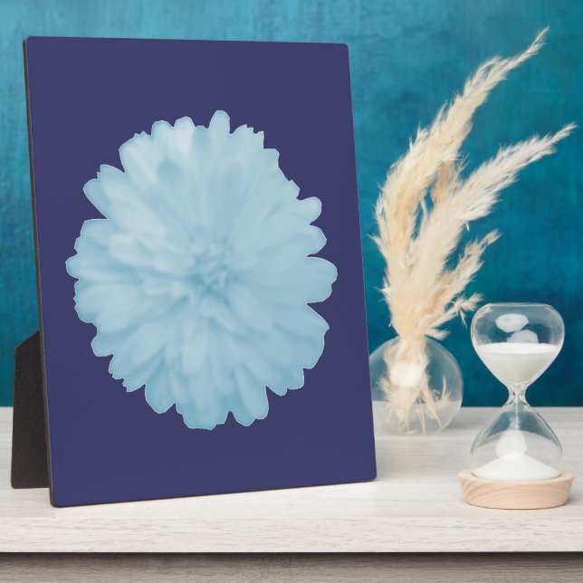Icy Blue Marigold Plaque (Side)