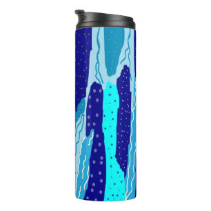 Icy Blue Ocean Abstract Thermal Tumbler