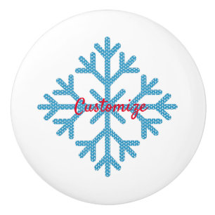 Icy Blue Snowflake Thunder_Cove      Ceramic Knob