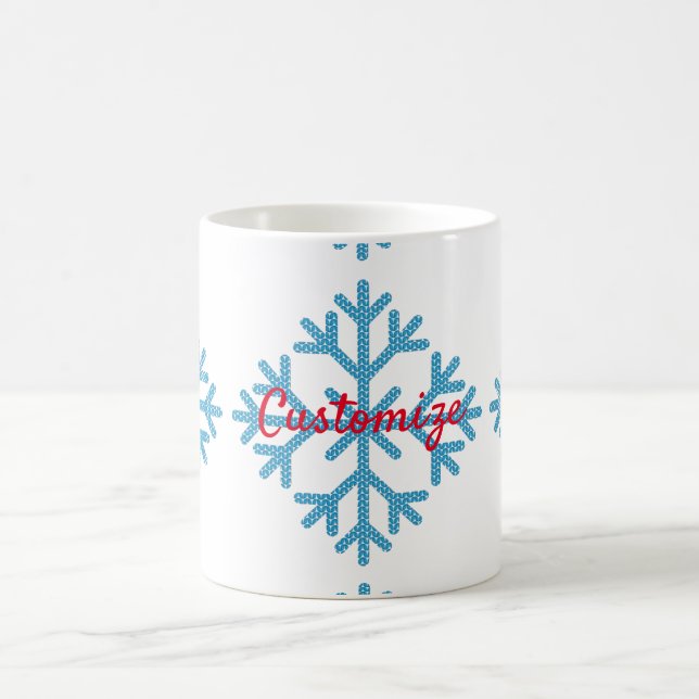 Icy Blue Snowflake Thunder_Cove     Coffee Mug (Center)