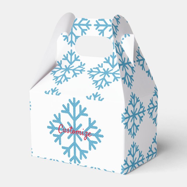 Icy Blue Snowflake Thunder_Cove     Favour Box (Front Side)