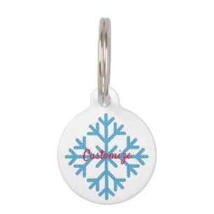 Icy Blue Snowflake Thunder_Cove     Pet Tag