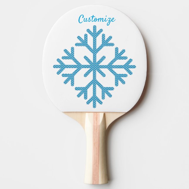 Icy Blue Snowflake Thunder_Cove  Ping Pong Paddle (Front)