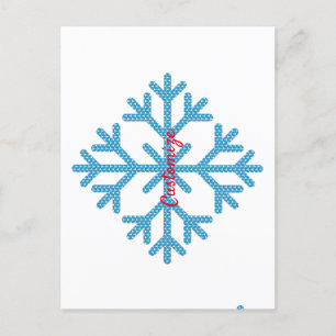 Icy Blue Snowflake Thunder_Cove    Postcard