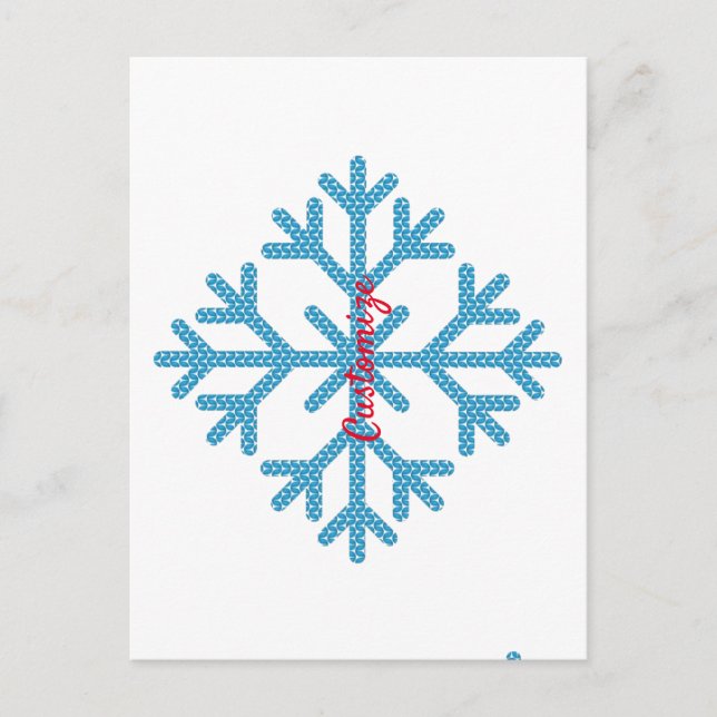Icy Blue Snowflake Thunder_Cove    Postcard (Front)