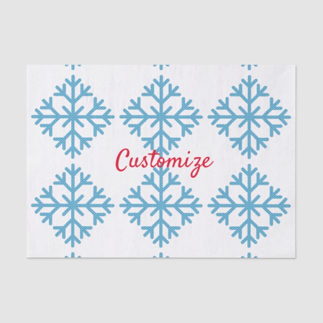 Icy Blue Snowflake Thunder_Cove     Tissue Paper (Front)