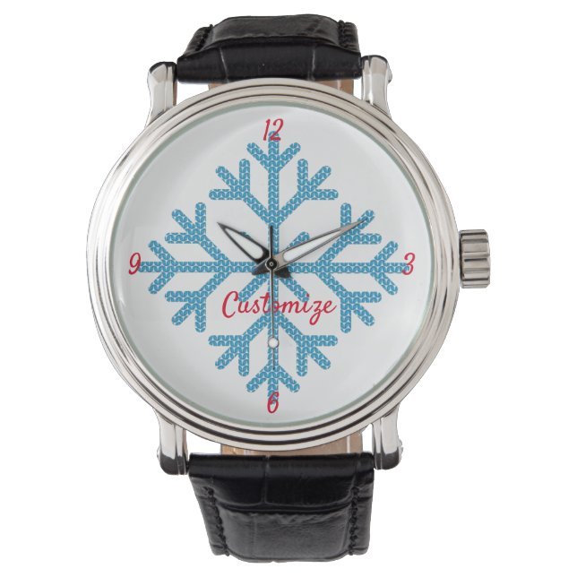 Icy Blue Snowflake Thunder_Cove  Watch (Front)