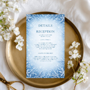 Icy Blue Snowflake Winter Serenity Enclosure Card