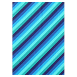 Icy Blue Teal Stripes Medium Tablecloth