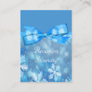 Icy Blue Winter Wonderland Wedding Enclosure Card