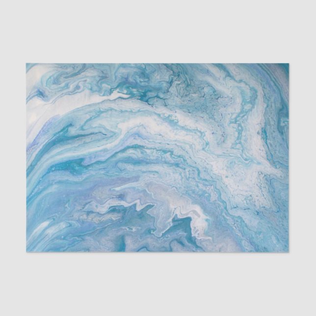 Icy Blue World Tissue Paper (Front)
