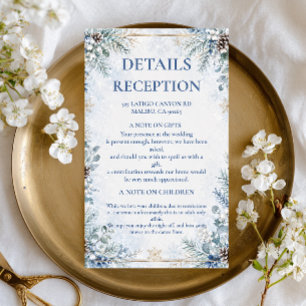 Icy Botanical Winter Garden Elegance Enclosure Card