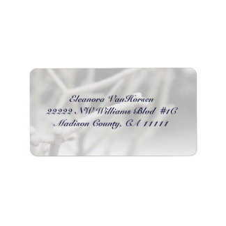 Icy Branch in Winter Customizeable Address Label
