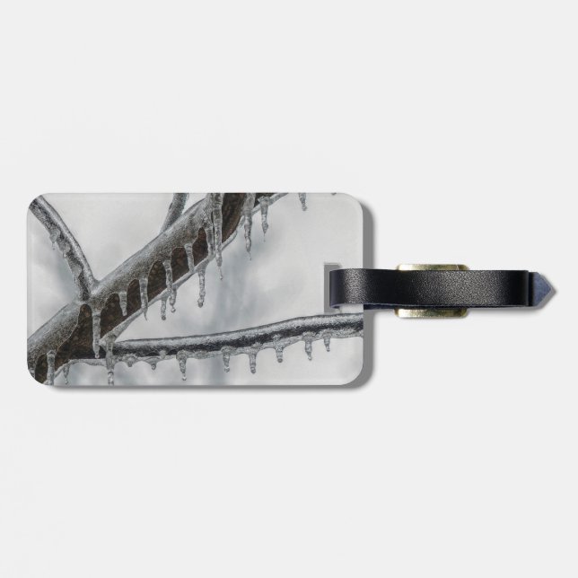 Icy Branch Luggage Tag (Back Horizontal)
