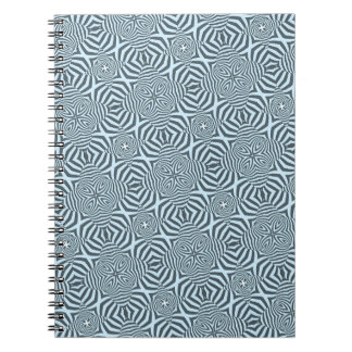 Icy Coloured Abstract Arabesque Pattern Notebook