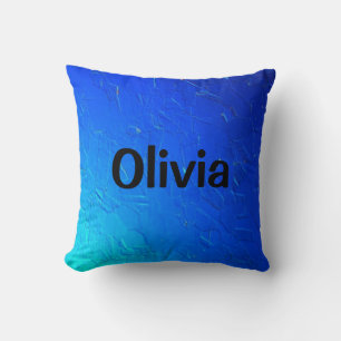 Icy dark blue cushion