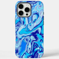 Icy Deep Sea Blue Colourful Abstract Marble Liquid