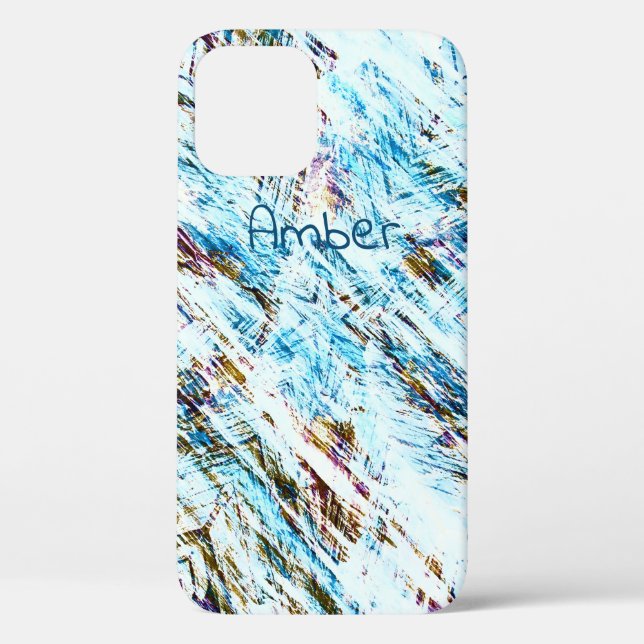 Icy Distressed Winter Striped Personalised Case-Mate iPhone Case (Back)