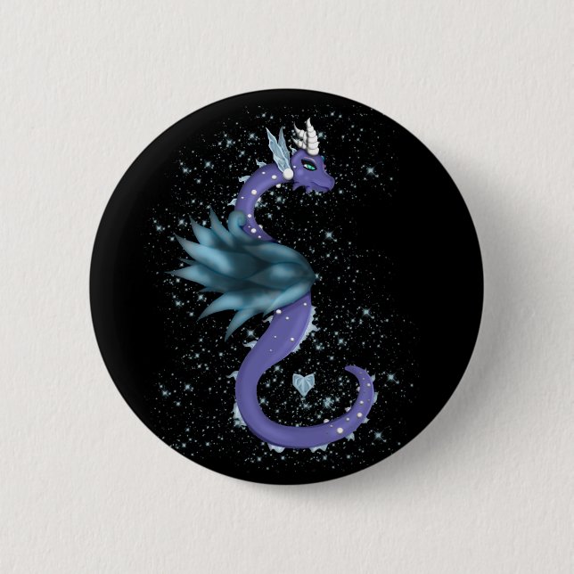 Icy Dragon 6 Cm Round Badge (Front)