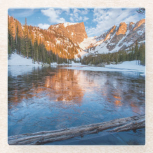 Icy Dream Lake Glass Coaster