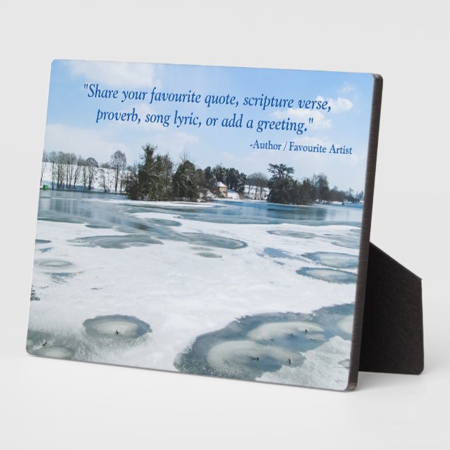 Icy English Lake - Personalized Plaque (Side)