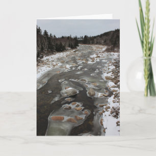 Icy Footprint in the River Card