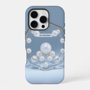 Icy Geometric Pearl Chrome iPhone 16 Pro Case