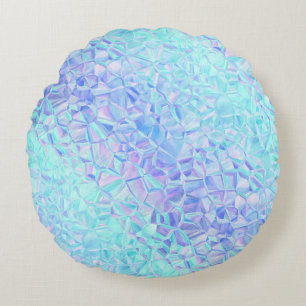 icy iridescence : round cushion