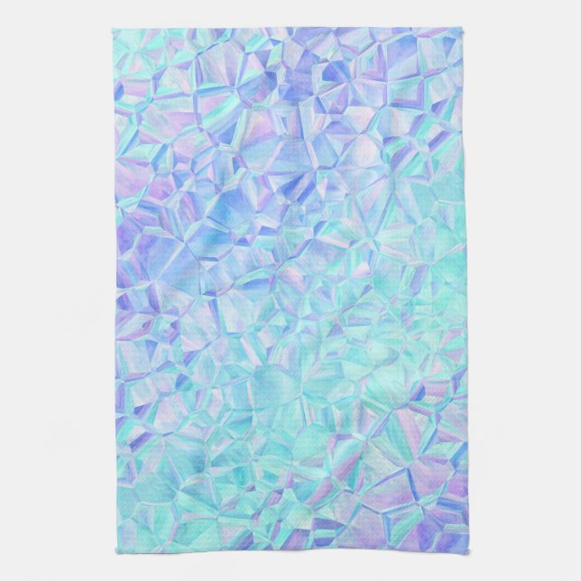 icy iridescence : tea towel (Vertical)