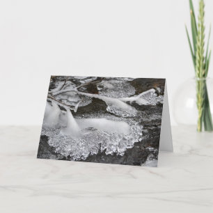 Icy Lace Christmas Card With Greeting Inside