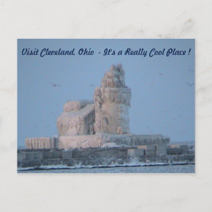 Icy Lighthouse (Visit Cleveland) Postcard