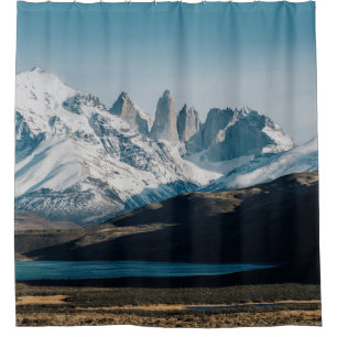 ICY MOUNTAIN SCENERY SHOWER CURTAIN