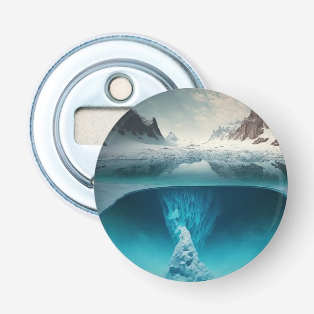 Icy Mountain View Bottle Opener (Front)