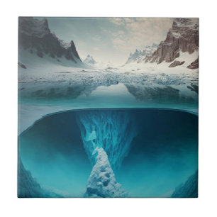 Icy Mountain View Ceramic Tile