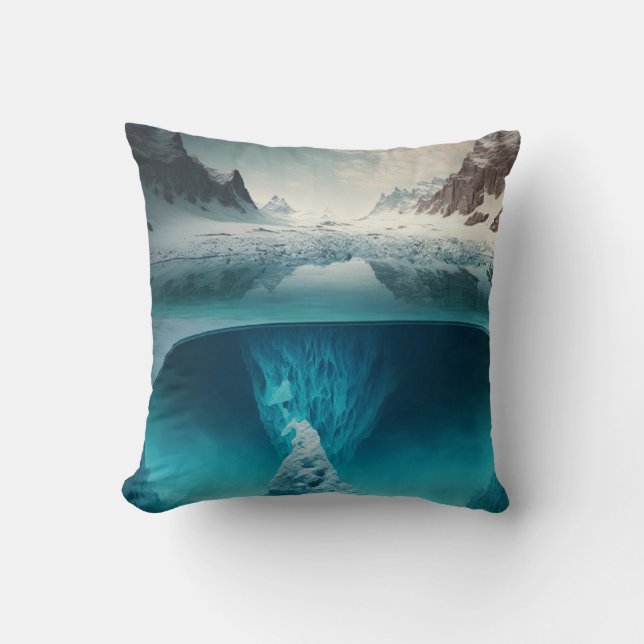 Icy Mountain View Cushion (Front)