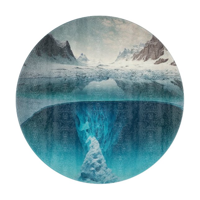 Icy Mountain View Cutting Board (Front)