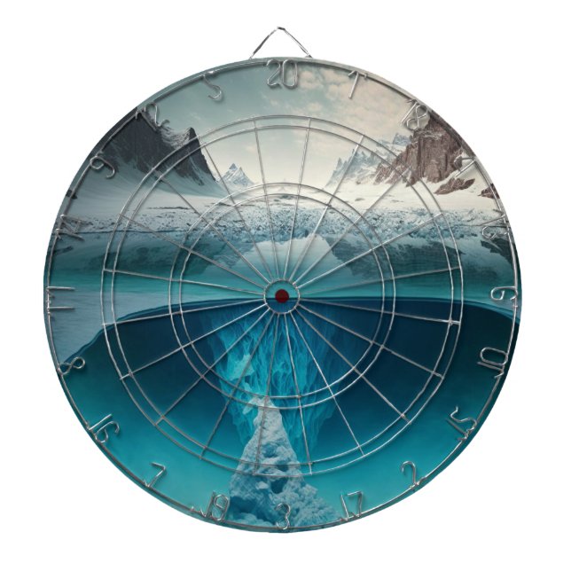 Icy Mountain View Dartboard (Front)