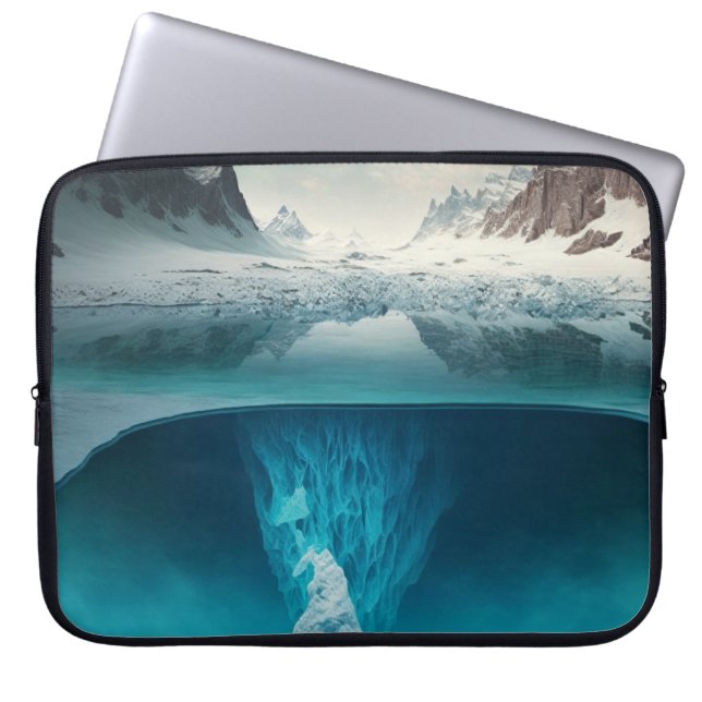 Icy Mountain View Laptop Sleeve (Front)