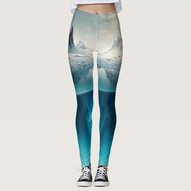 Icy Mountain View Leggings (Front)
